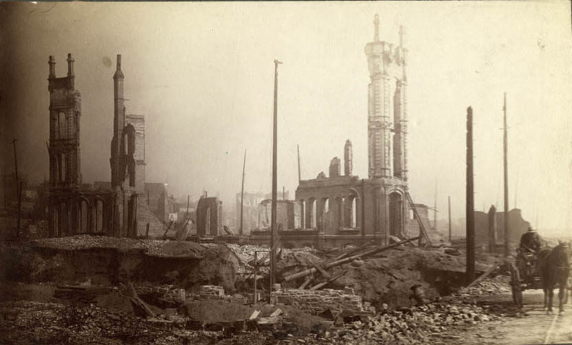 Ruins of the Occidental Hotel, June 1889