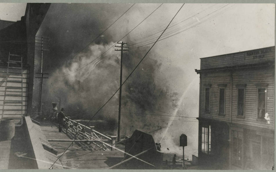 Fire at 1st Ave. and Madison St., June 6, 1889