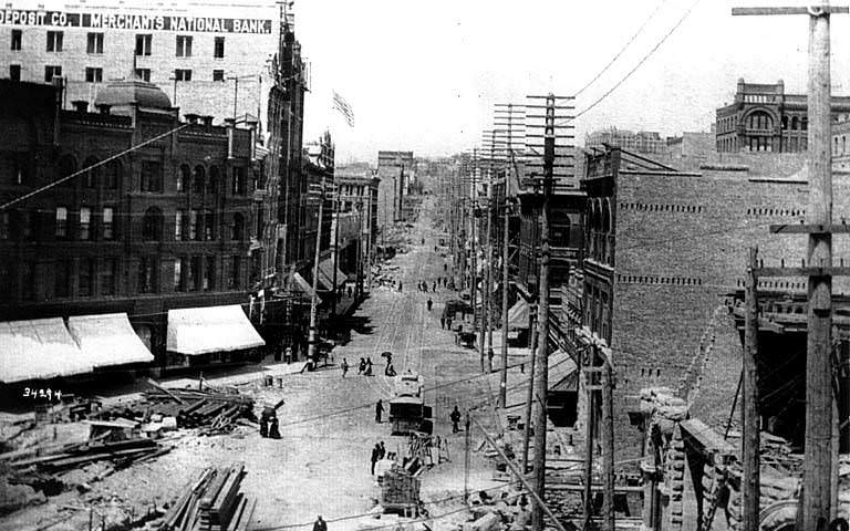 1st Ave., from James St. after the fire of June 6, 1889