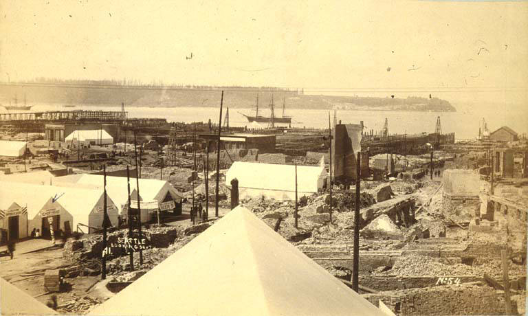 Looking southwest toward the harbor, Washington.1889