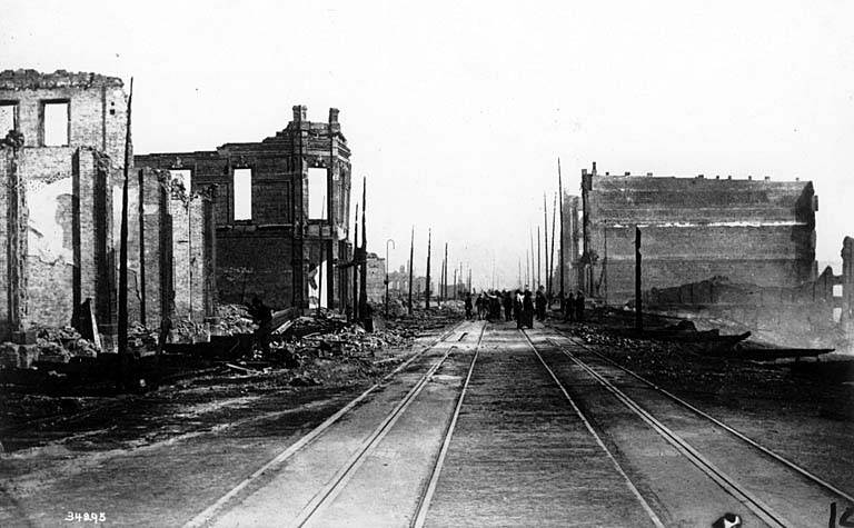 Looking south on 1st Ave. from near Madison Street