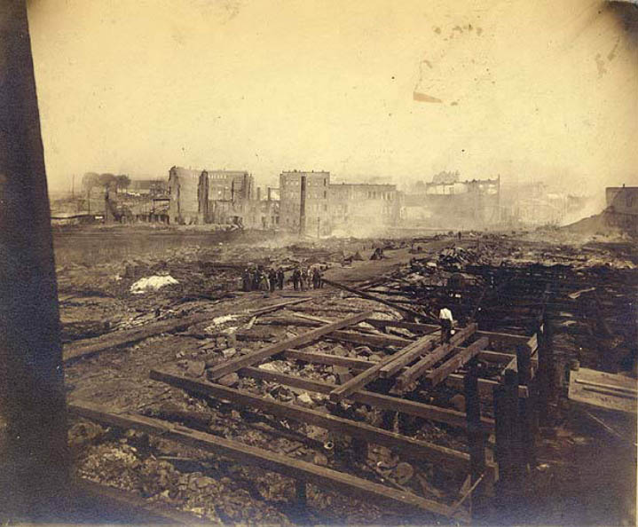 View from the waterfront, Seattle, Washington, 1889