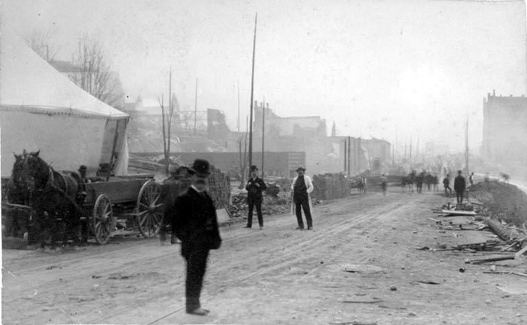 Aftermath of the Seattle fire of June 6, 1889