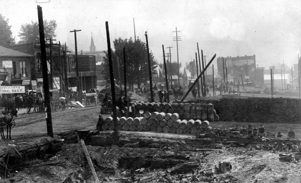 Aftermath of the Seattle fire of June 6, 1889