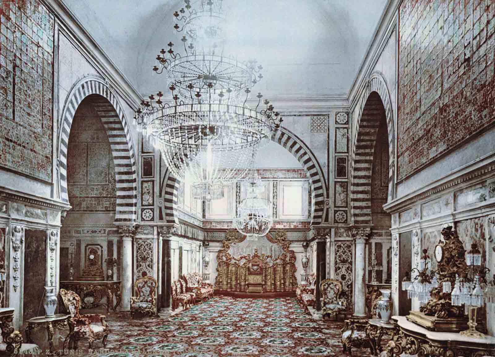 The throne room of Bardo Palace, Tunis.