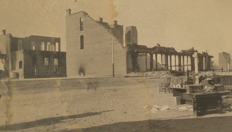Ruins of the Southern Hotel, 1889