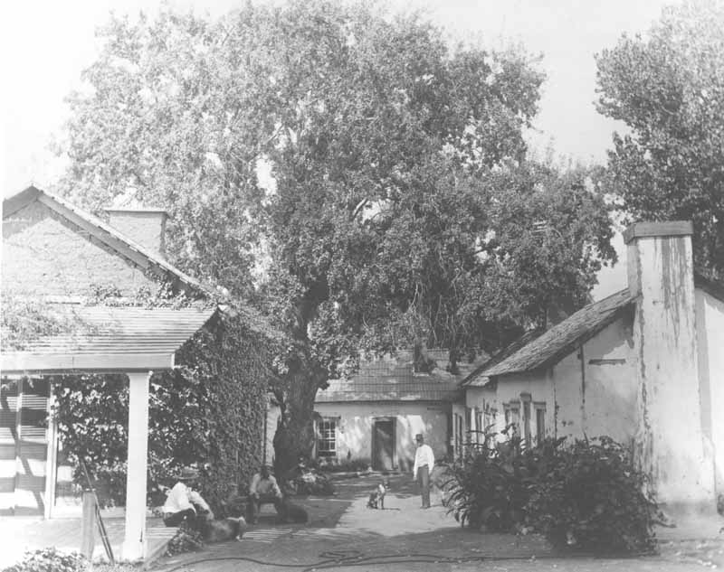 Adobe ranch house patio, 1880s