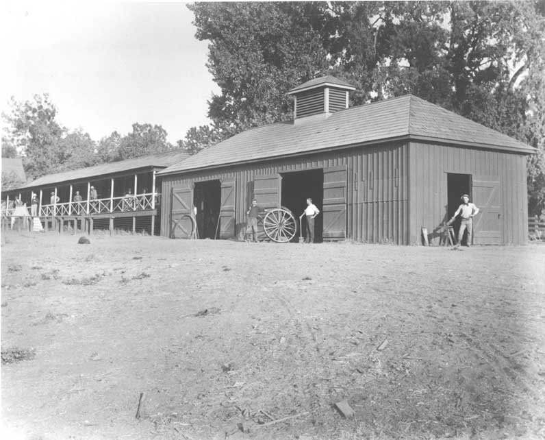 Blacksmith shop and men's quarters, 1880s