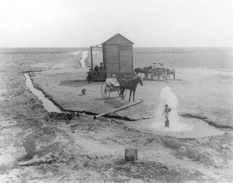 Artesian well west of Bakersfield, 1880s