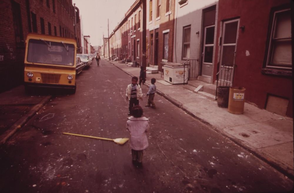 Black Neighborhood In North Philadelphia, August 1973