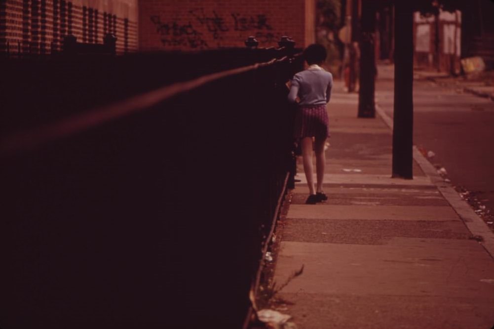 School Girl On Street In North Philadelphia, August 1973
