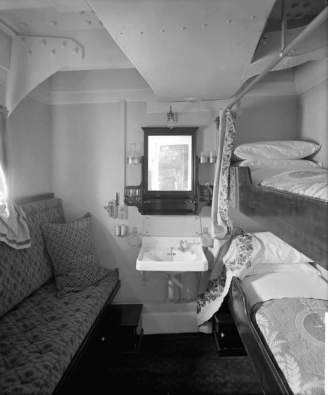 Aquitania's 2nd Class stateroom C303, May 1914