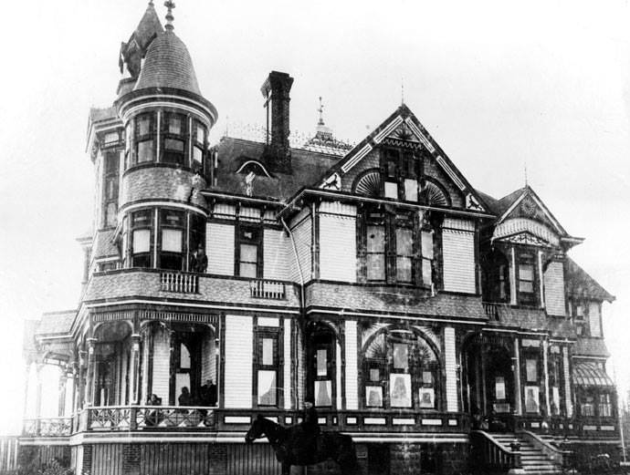 First Edward Eldridge home, built 1876, burned 1878