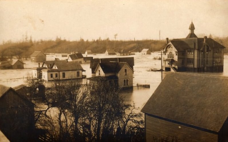 Historic flooding in Ferndale, ca. 1905