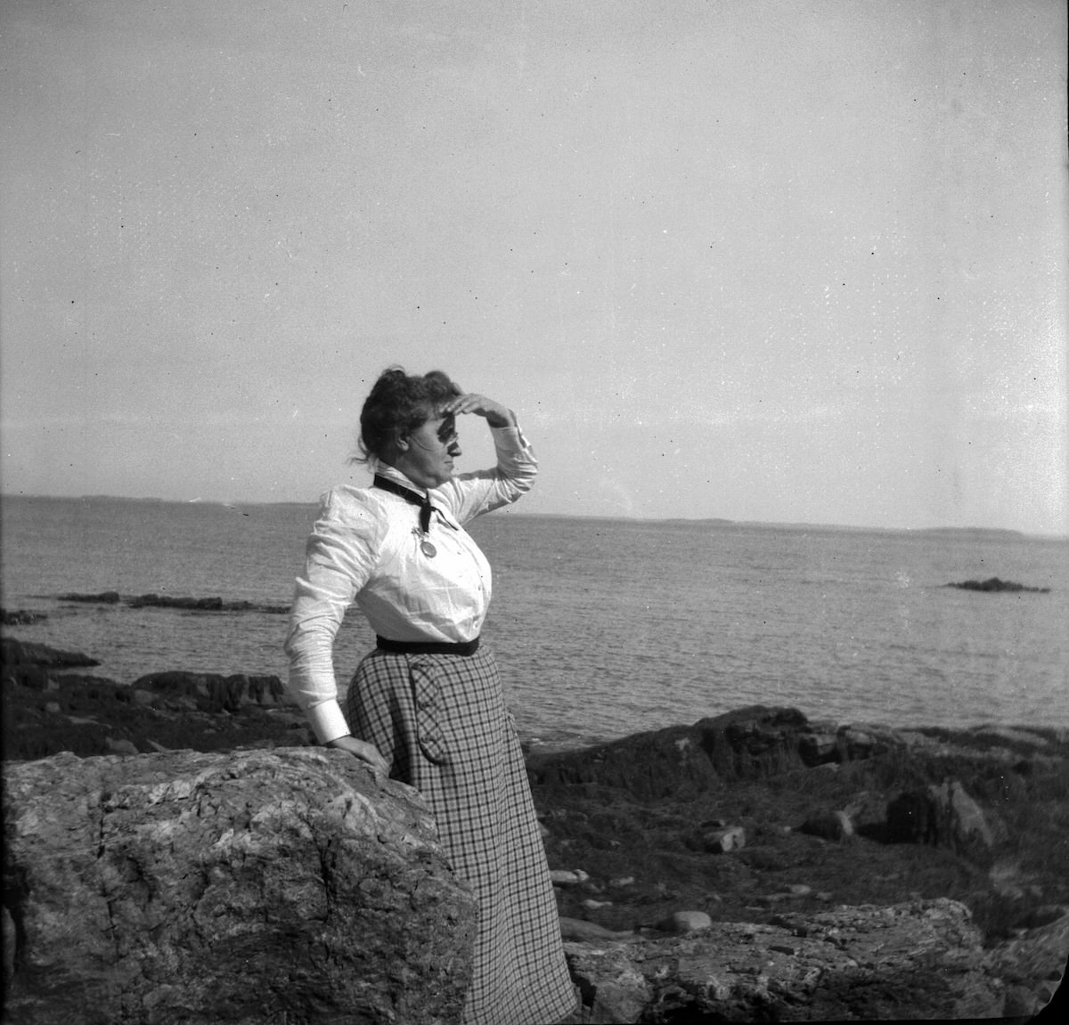 Miss Merriam at Sherman’s Point, 1900.