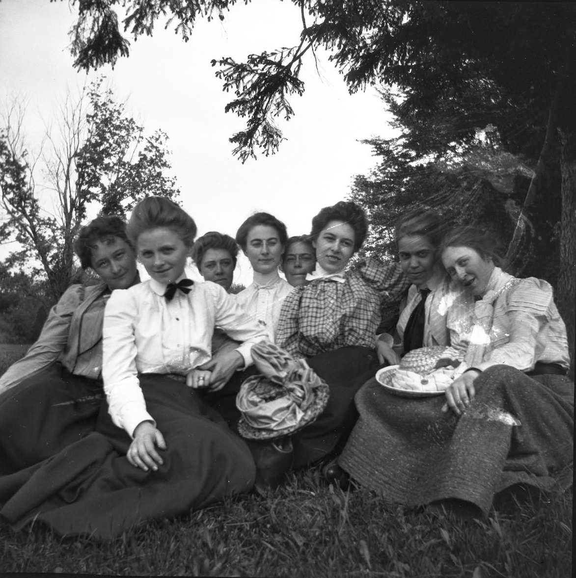 Some of Miss Garland’s girls, Class of 1900. Taken at Milton [MA] June 1900
