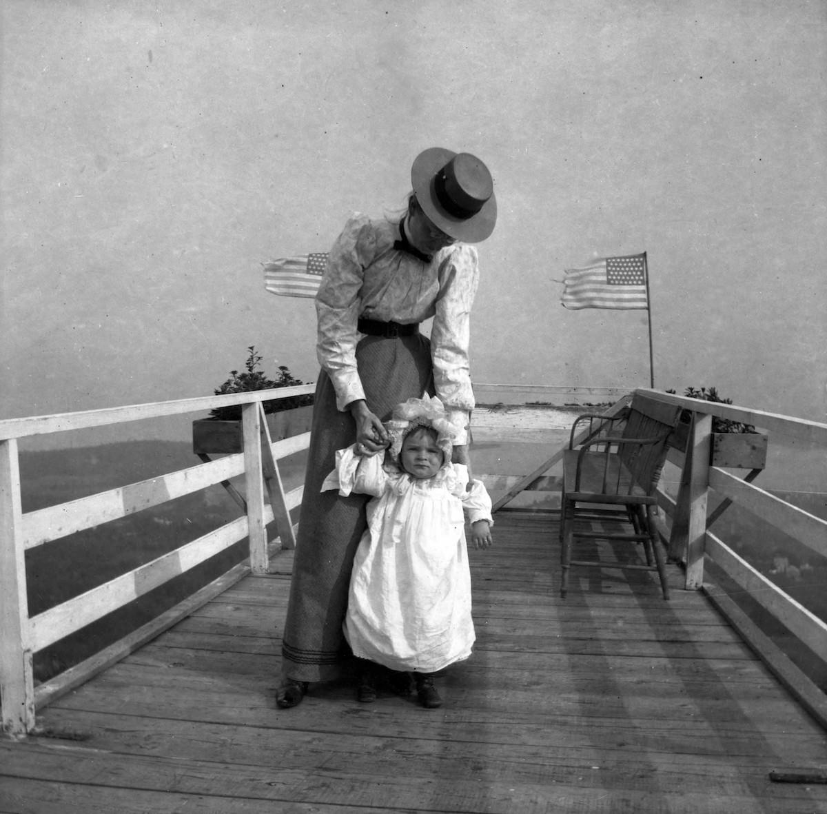 Mrs. Ste(?) and baby, August 17, 1898