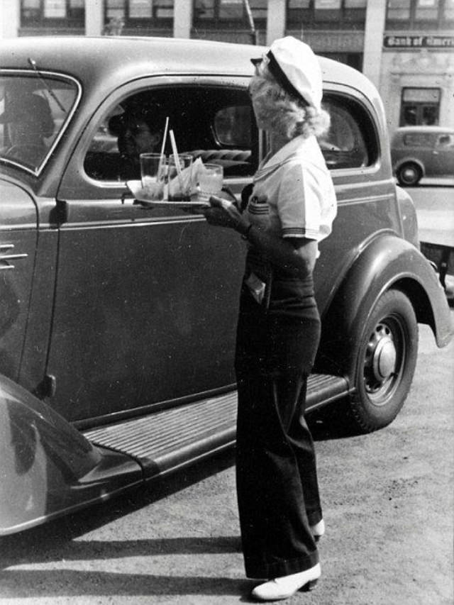 The History and Photos of Beautiful Carhop Girls from the 20th Century