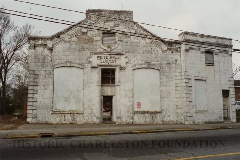 White Swan Laundry During Demolition [723 King Street], 1995