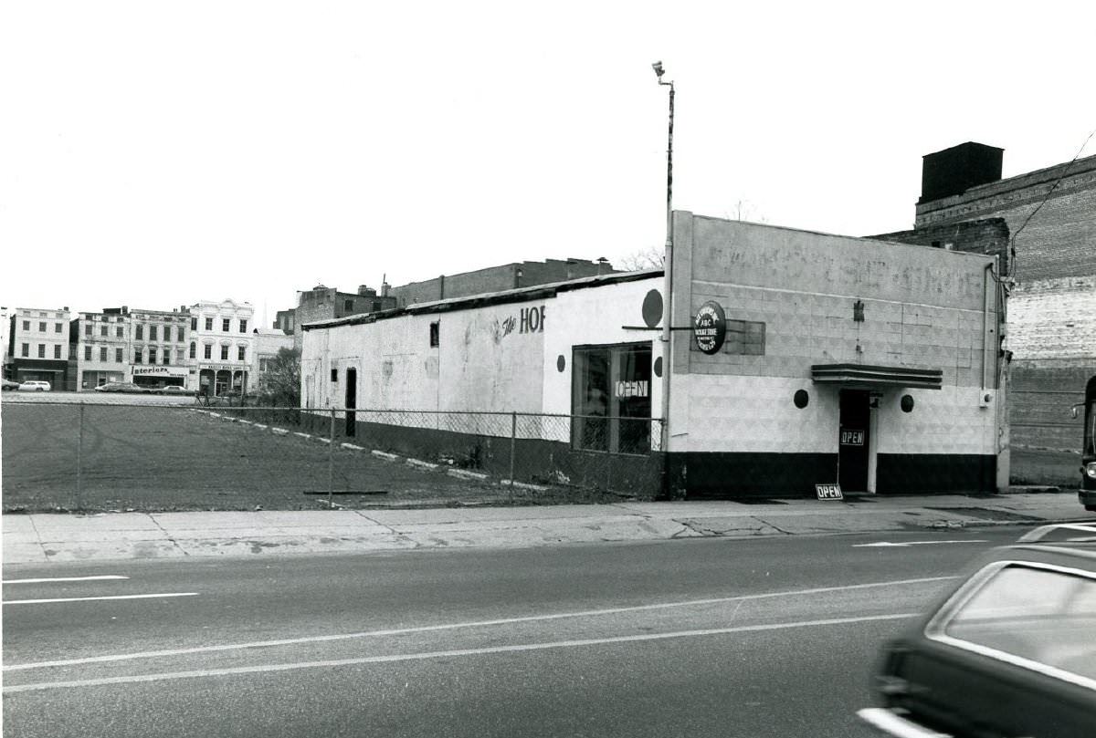 199 Meeting Street and View West Across Parking Lot Bounded by Meeting, Market, and King Street,1970s