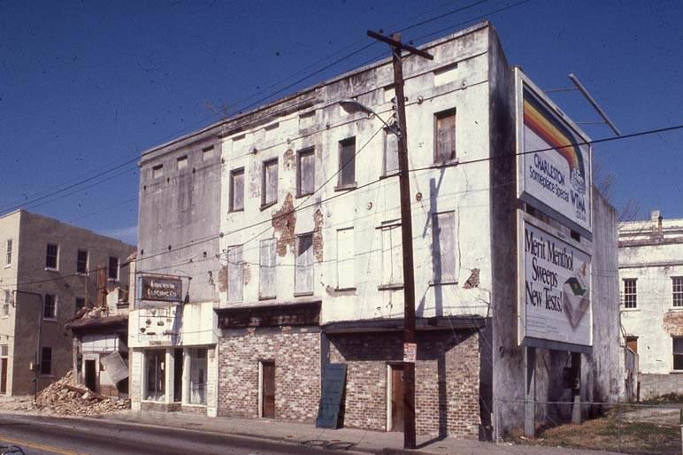244-248 Meeting Street Before and During Demolition, 1980