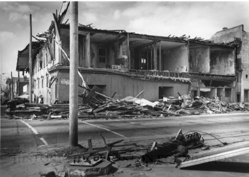 Corner of King Street and Spring Street After Hurricane Hugo, 1989