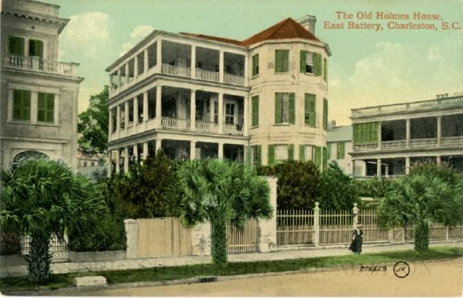 The Old Holmes House, East Battery, Charleston, 1900s