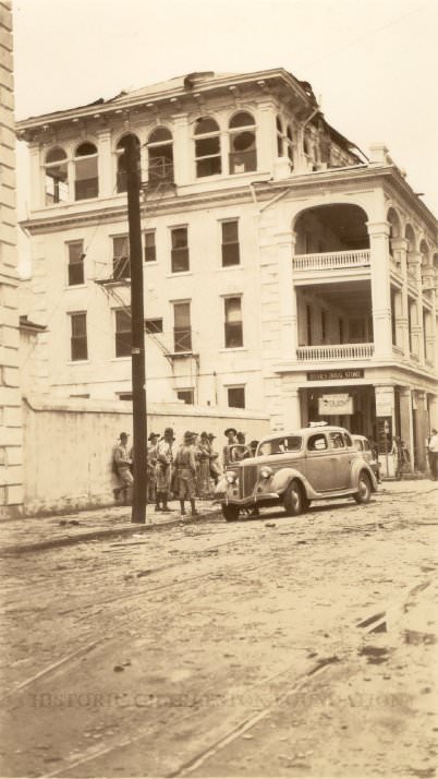 Timrod Hotel After the 1938 Tornadoes, 1938