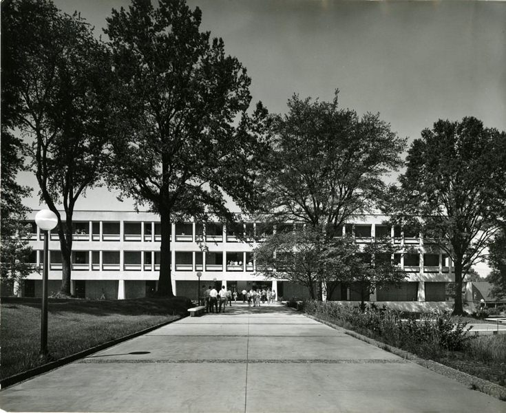 Van Every building from the quad, 1910s