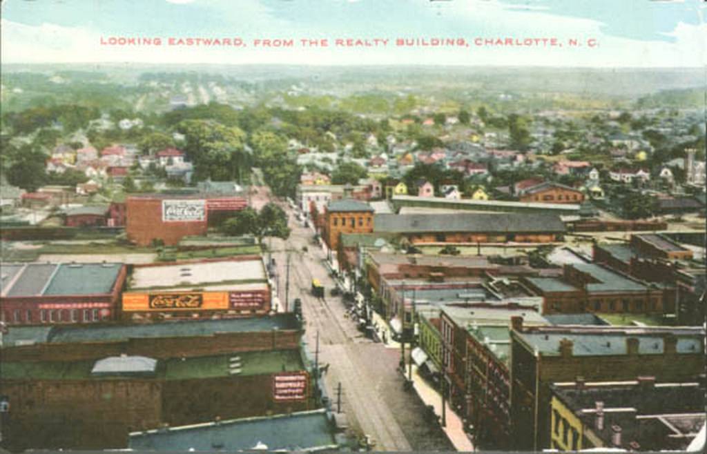 Aerial view of Charlotte, 1912