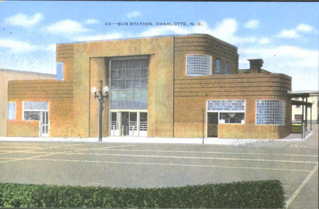 Charlotte Bus Station on Trade Street, 1950