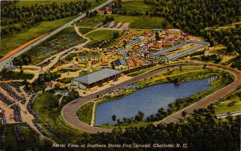 Aerial view of the Southern States Fair Grounds in Charlotte, 1948