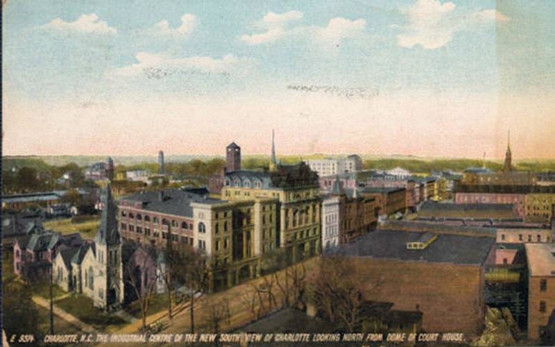 Aerial view of Charlotte, 1907