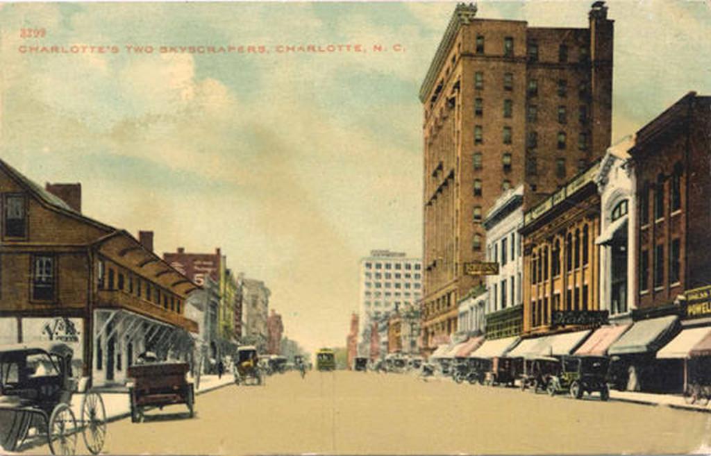 Independence Square looking south on Tryon Street, 1920