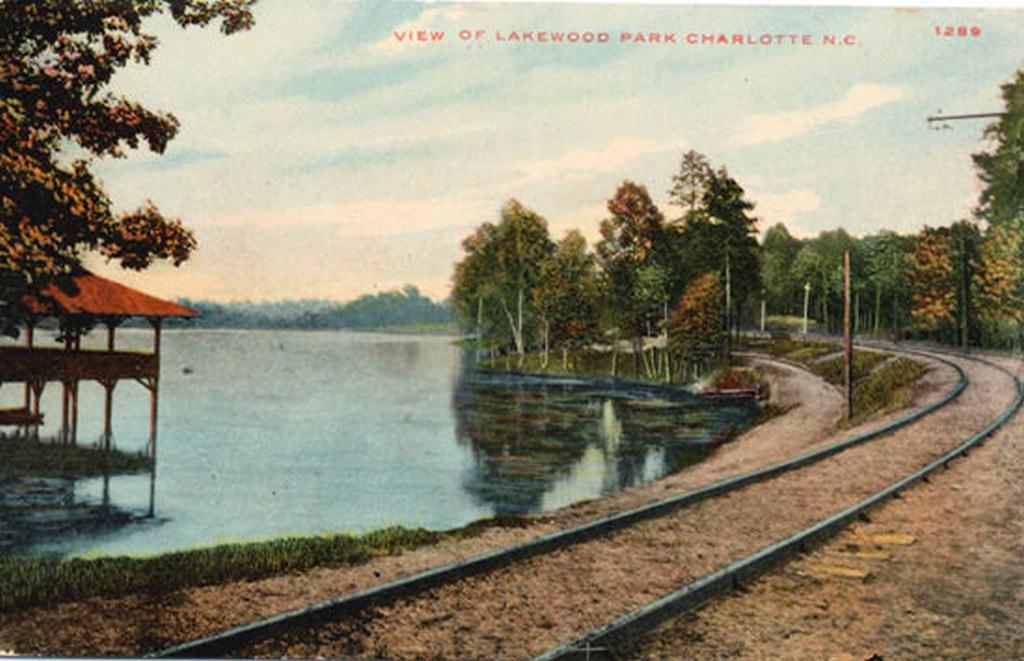 Lakewood Park & Trolley Tracks, 1910