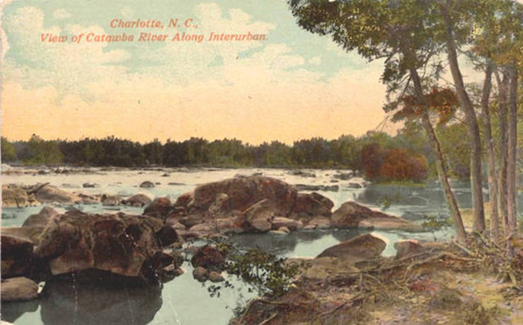 A view of the Catawba River in Mecklenburg County, 1915