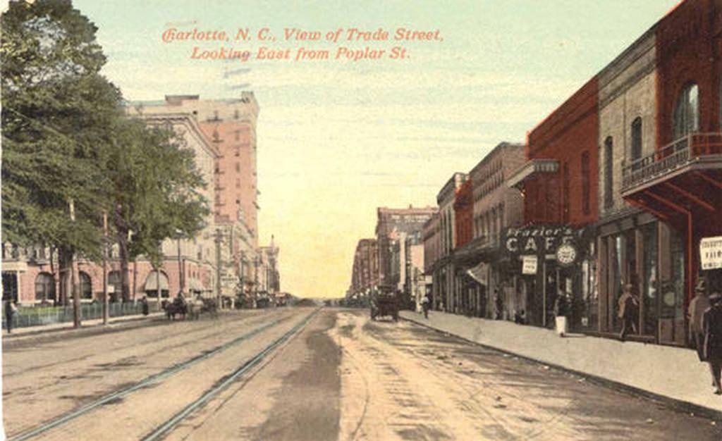A view of Trade Street looking East from Poplar Street, 1907
