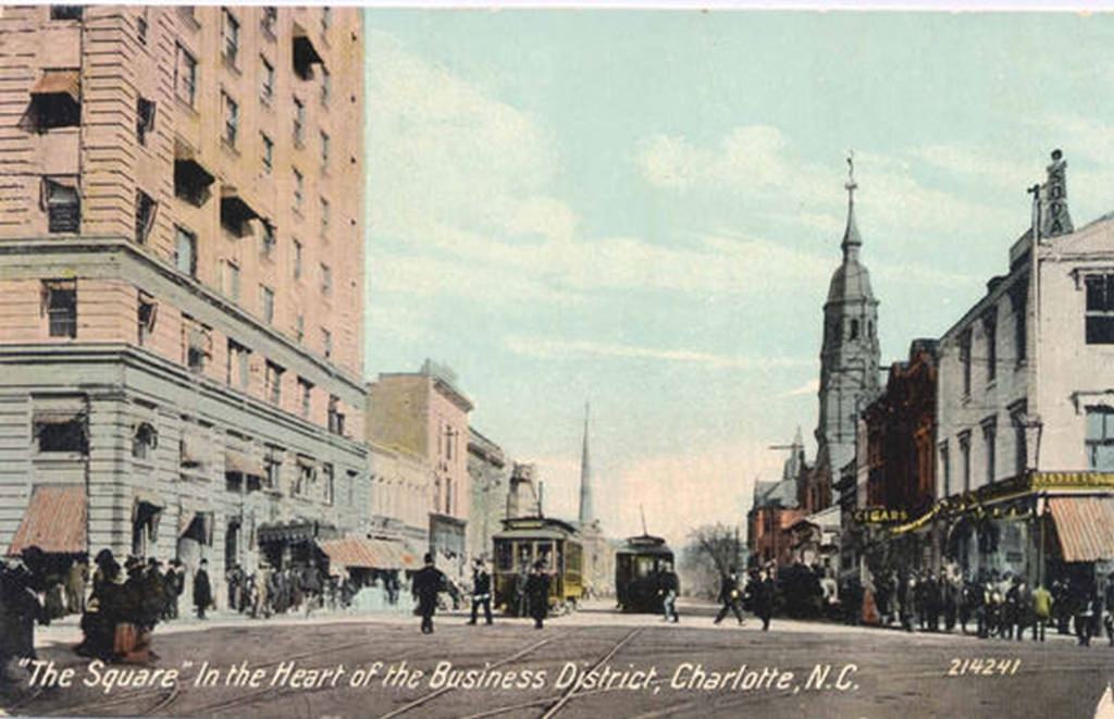 Intersection of Trade and Tryon Streets (Square), 1900