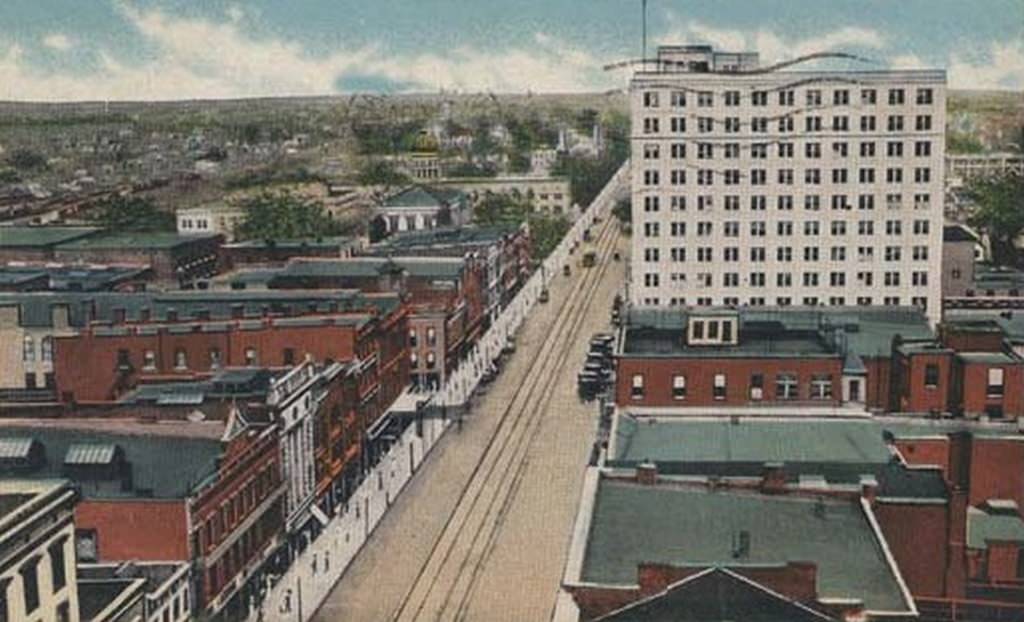 Bird's-eye view of Charlotte, 1918