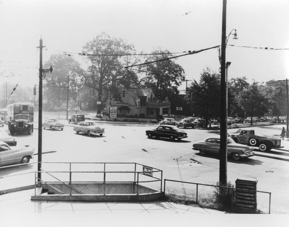 Morehead Street and old Independence Boulevard, 1950