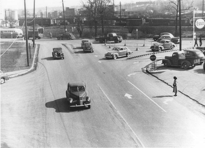 Dalton Avenue looking northeast toward the intersection with Tryon Street, 1948