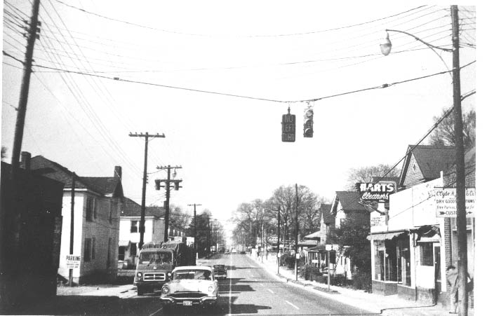 The 700 block of North Graham Street looking south toward West 10th Street, 1950