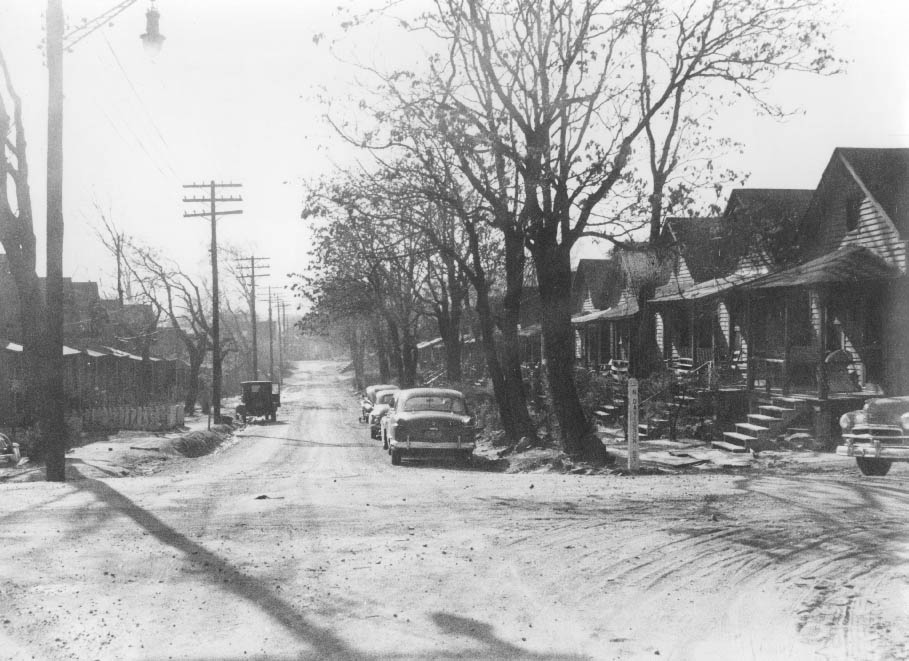 East Sixth Street looking east from Davidson Street intersection in the early 1950s.