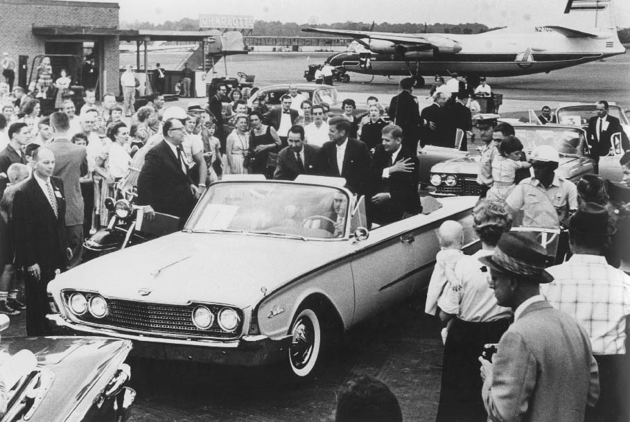 Senator John F. Kennedy in Charlotte on January 17, 1960 during his first Presidential campaign.