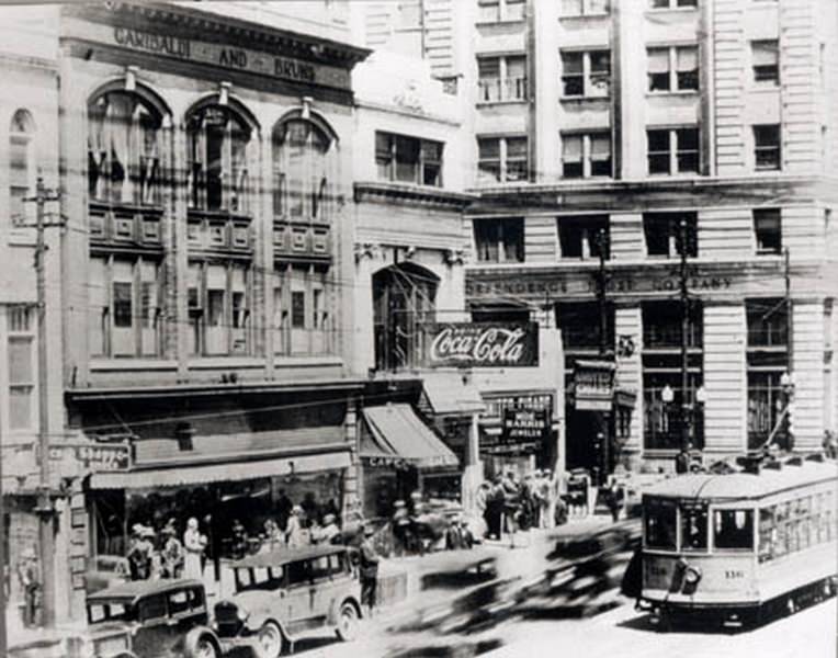 Tryon Street near the Square, 1925