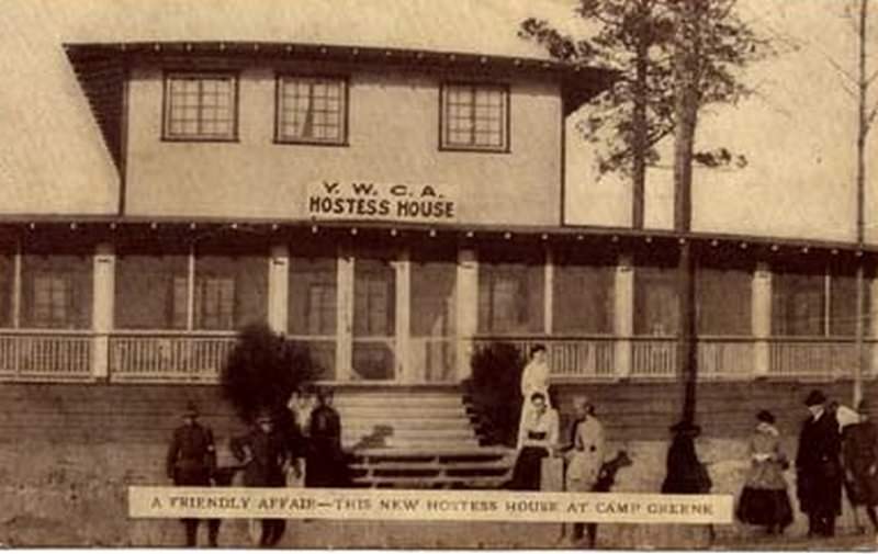 YWCA Hostess House at Camp Greene, 1918