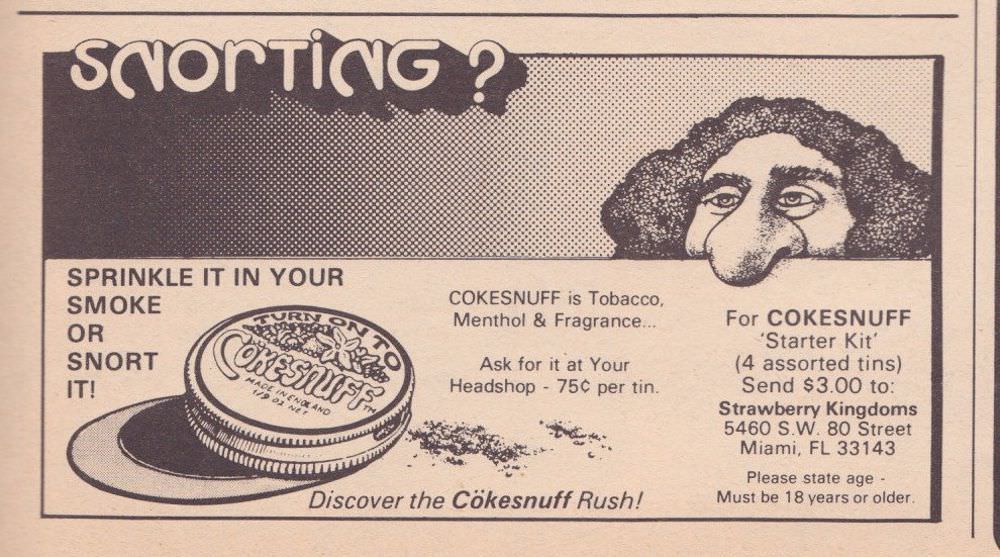 Ridiculous Vintage Ads of Cocaine and Cocaine Paraphernalia from the 1970s and 1980s