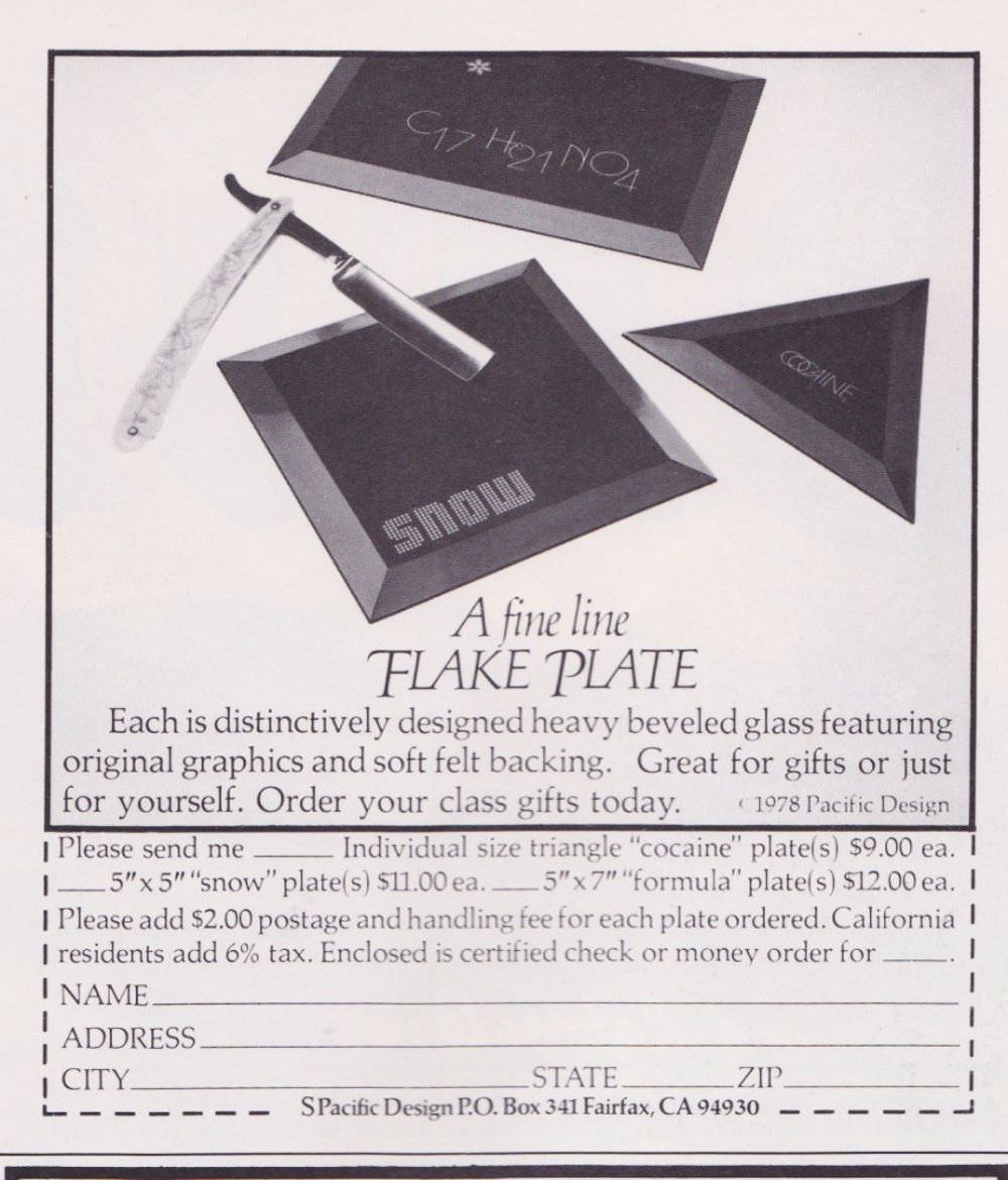 Ridiculous Vintage Ads of Cocaine and Cocaine Paraphernalia from the 1970s and 1980s