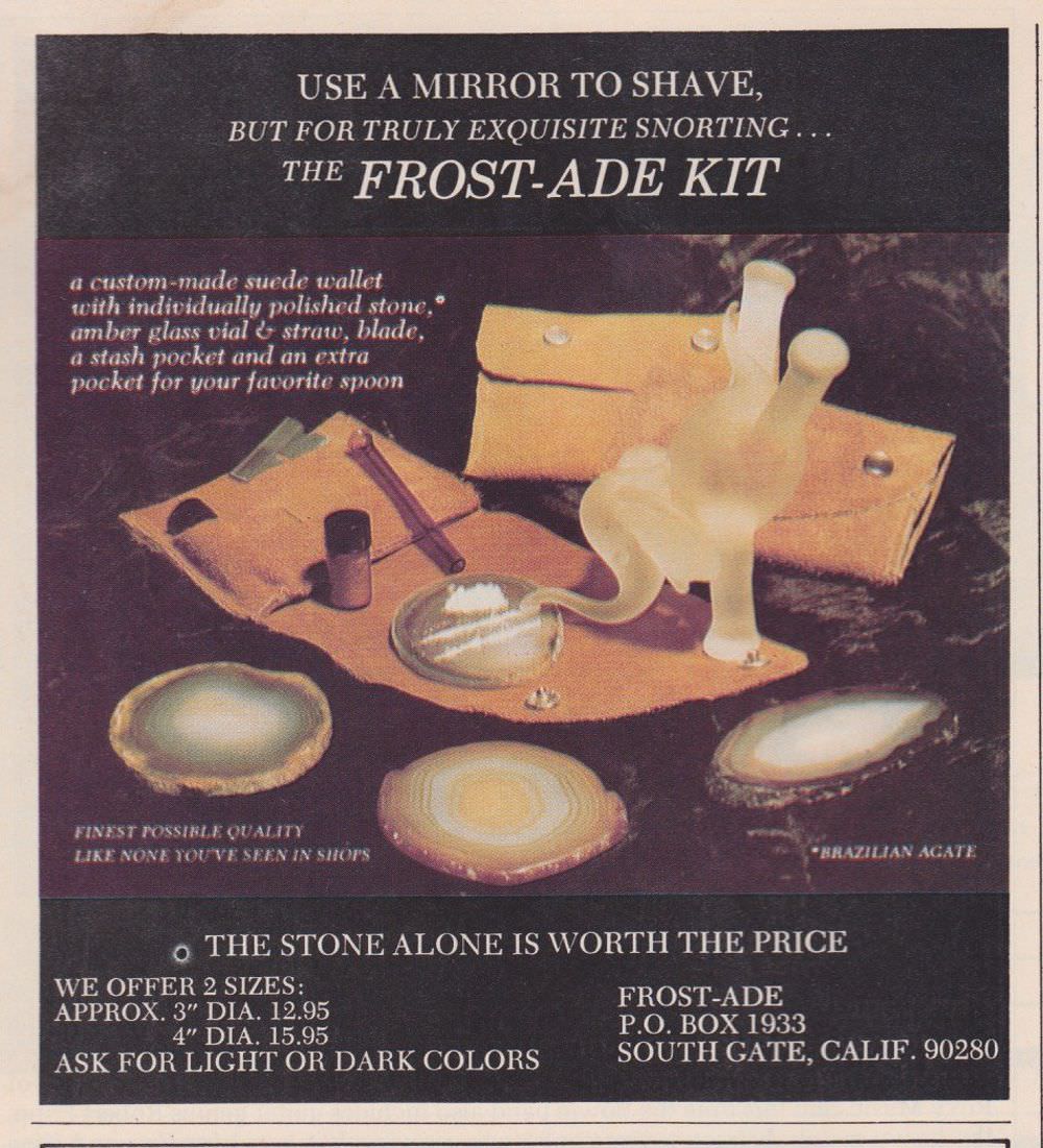 Ridiculous Vintage Ads of Cocaine and Cocaine Paraphernalia from the 1970s and 1980s