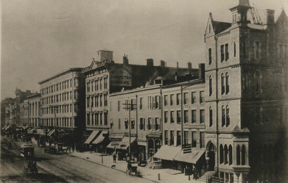 South High Street looking southwest from Broad Street, 1889